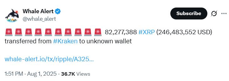 Whale Alert on X