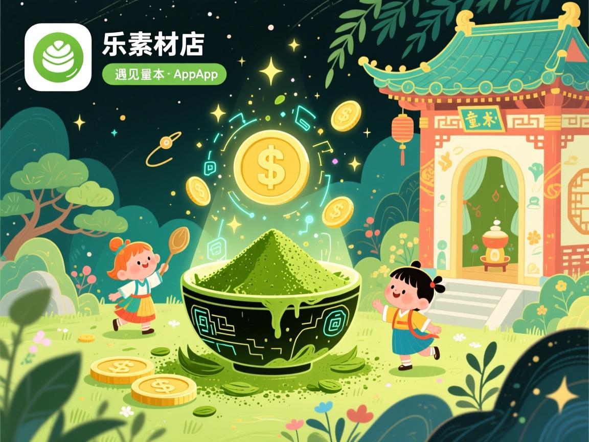 当抹茶遇见绘本，插画素材App里的东方童趣魔法