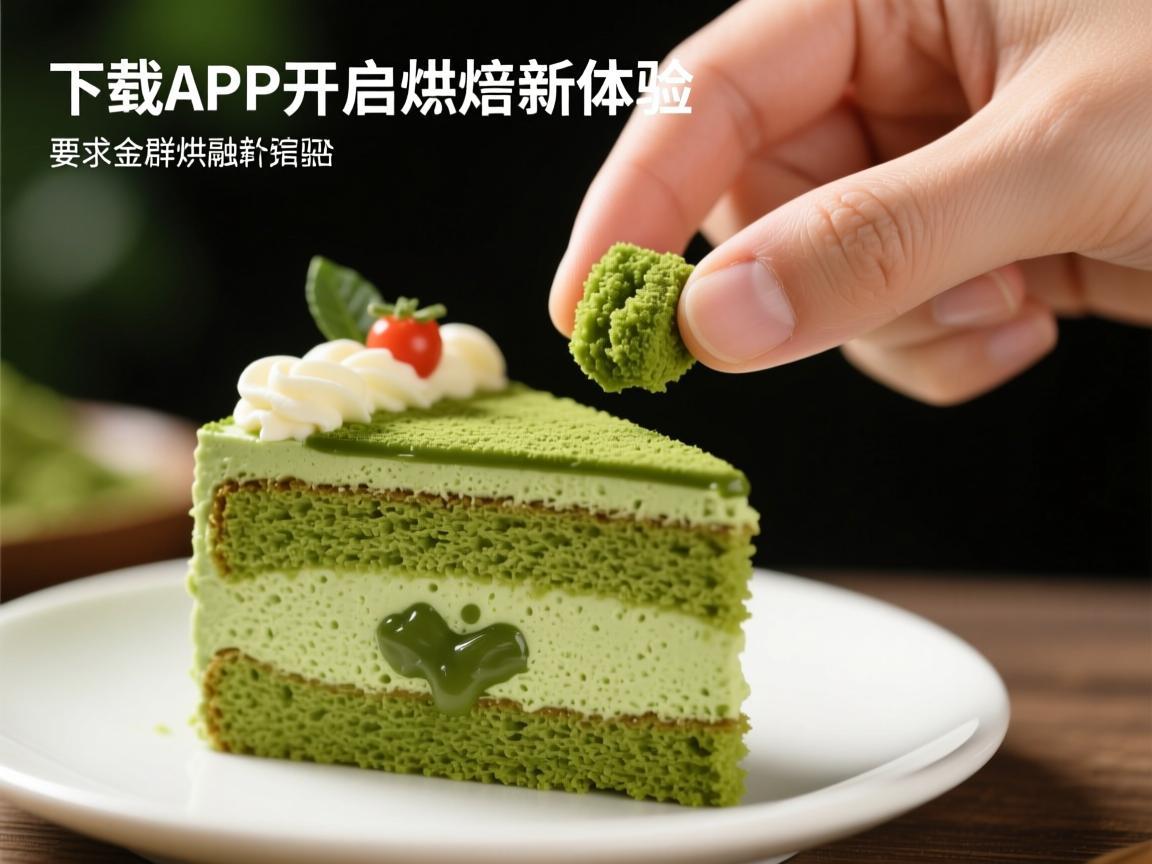 抹茶蛋糕与指尖的美味邂逅，下载APP开启烘焙新体验