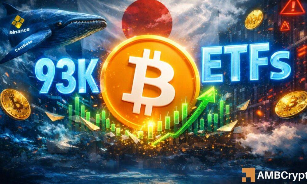 比特币价格飙升至 9.3 万美元，詹姆斯·韦恩加倍买入——评估……